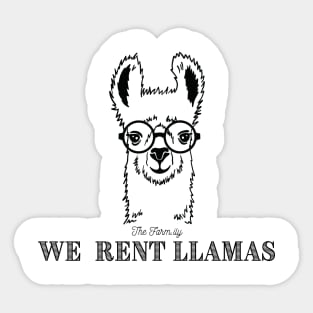 We Rent Llamas Sticker